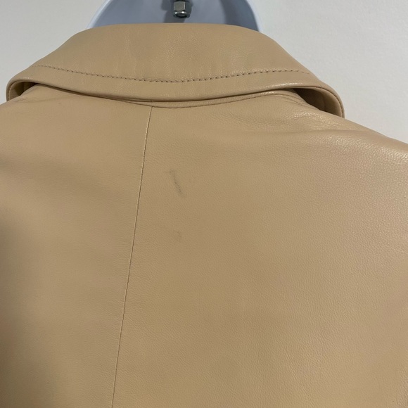 Banana Republic Light Tan Leather Coat - Picture 6 of 7